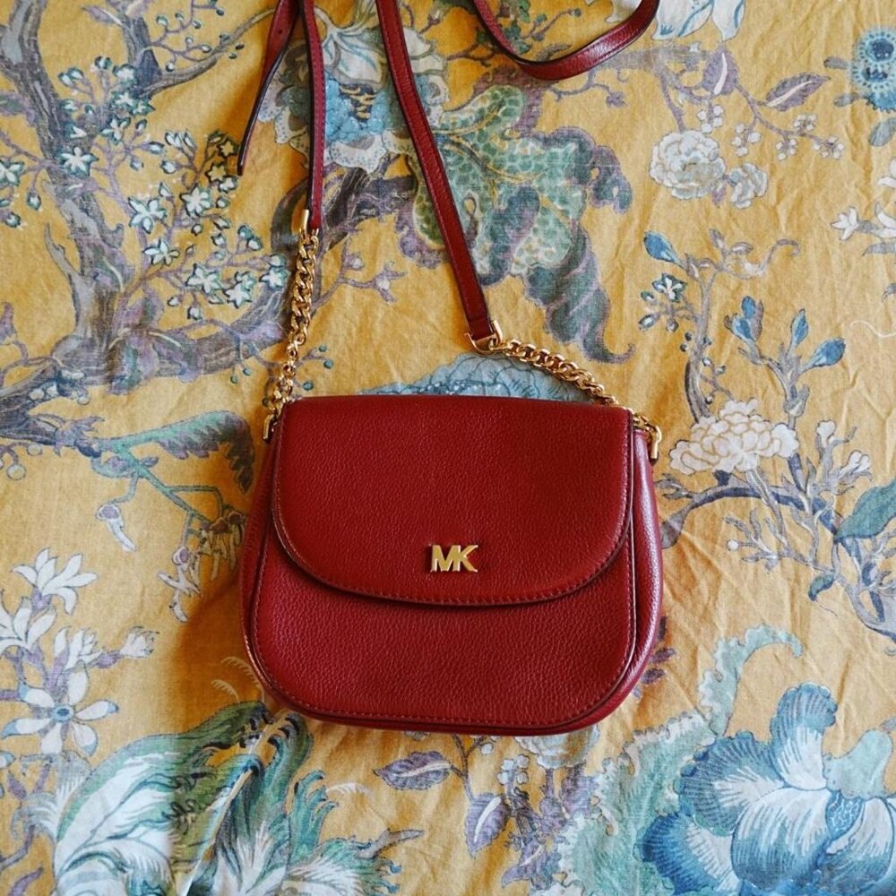 Small red Michael Kors crossbody bag